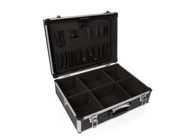 GEREEDSCHAPSKOFFER MET ALUMINIUM FRAME - 455 x 330 x 152 mm - 22,8 L - ZWART