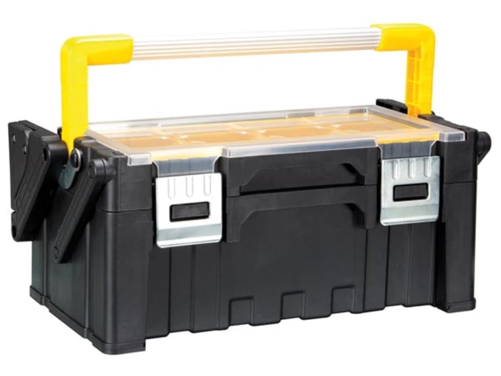 Plastic Gereedschapskist met Verwijderbare Bakjes - 21 L