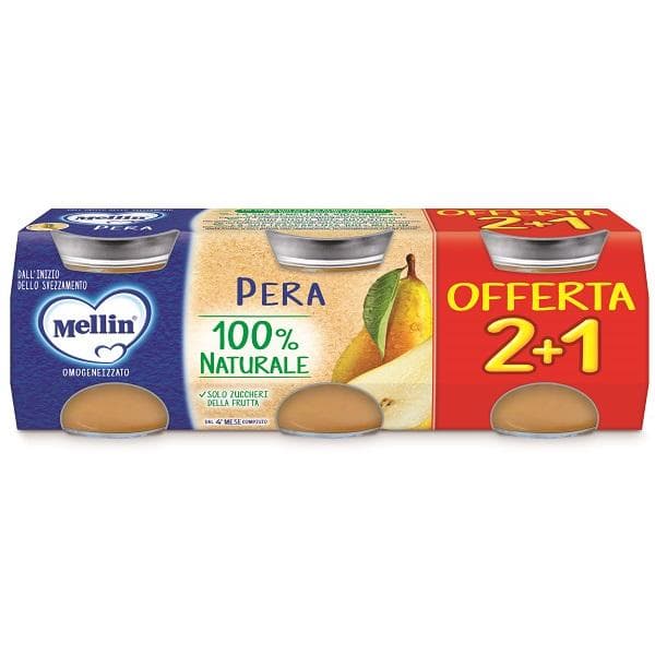 Mellin Omogeneizzato Alla Pera 3x100g 4Mesi+
