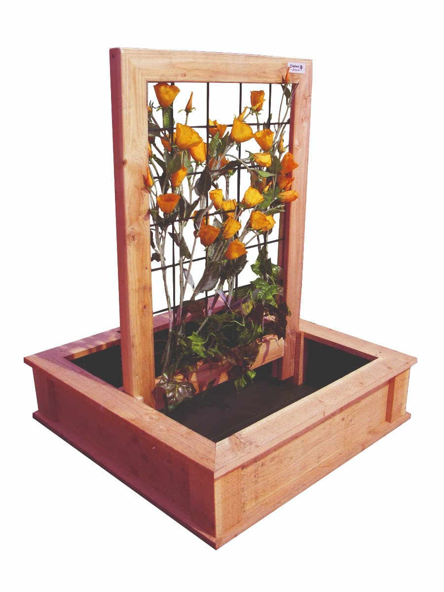 Kweekbak moestuin met trellis