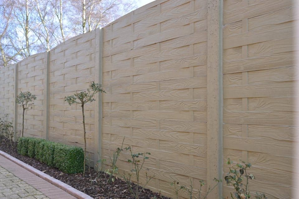 Beton schutting Weavestone enkelzijdig 200x193cm