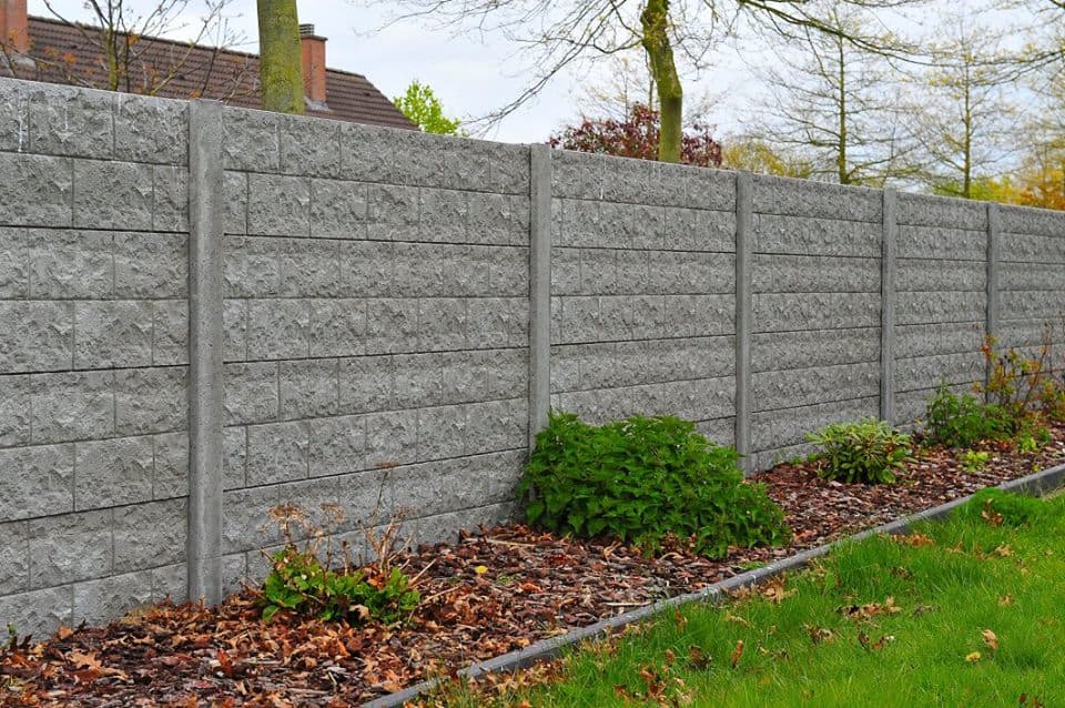 Beton schutting Rockstone enkelzijdig 200x193cm