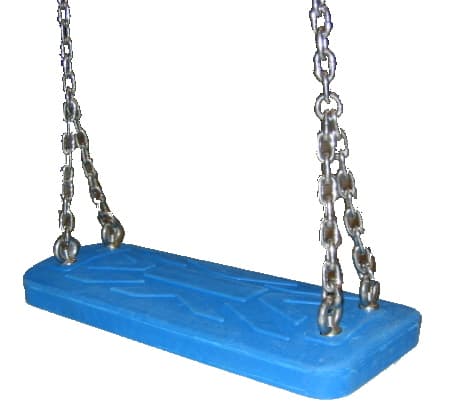 Rubberen schommel 45x16x4cm professioneel blauw voor openbare speeltoestellen