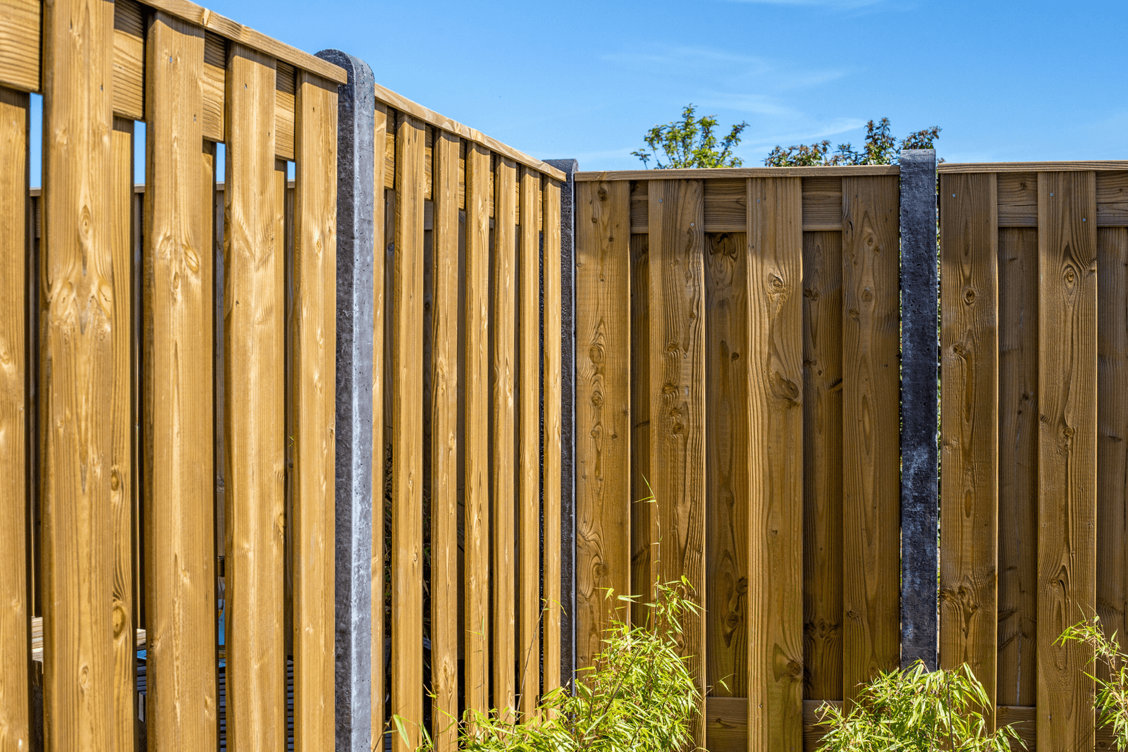 Hout beton schutting antraciet 200x190cm (per set)