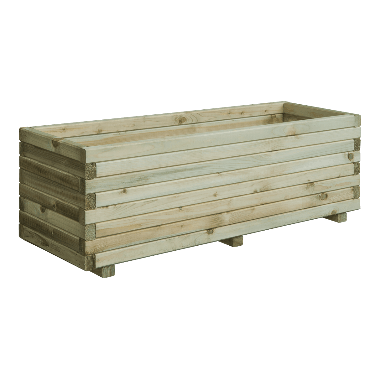 Houten bloembakken plantenbakken rechthoek 80x40x35cm
