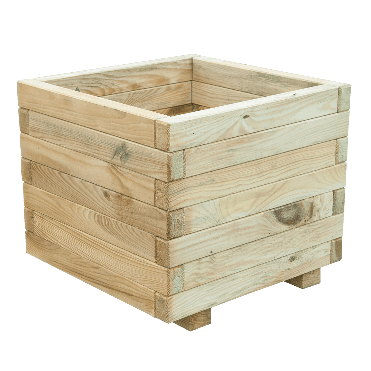 Bloembak plantenbak hout vierkant grenen 40x35x40cm