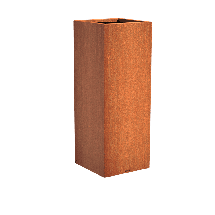 Cortenstaal plantenbak bloembak pilaar 37x37x100cm