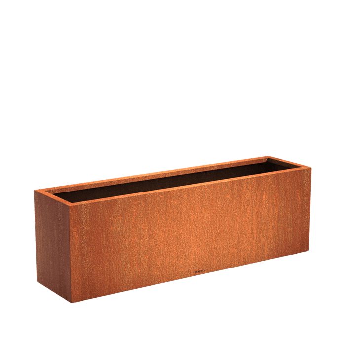 Cortenstaal plantenbak bloembak rechthoek 120x40x40cm