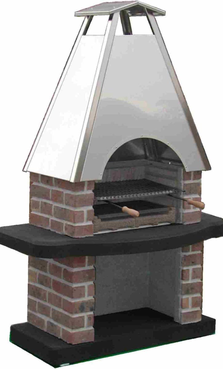 Barbecue beton houtskool bbq RVS Reina (185x120x65cm/400kg)