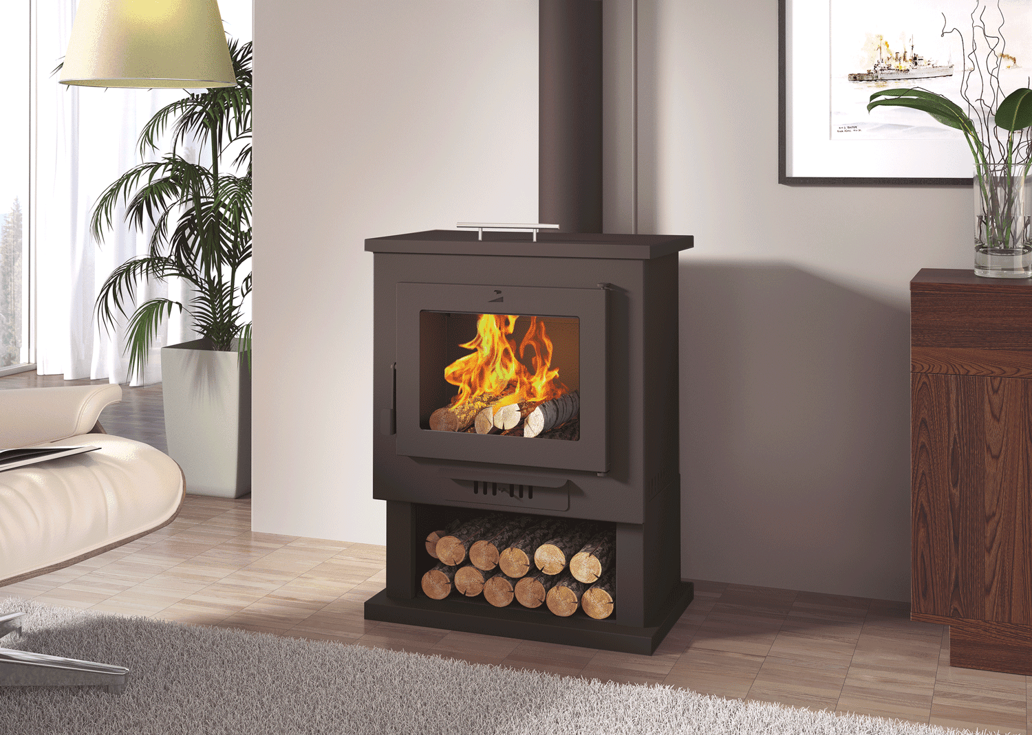 Houtkachel Skara 608x434x783mm