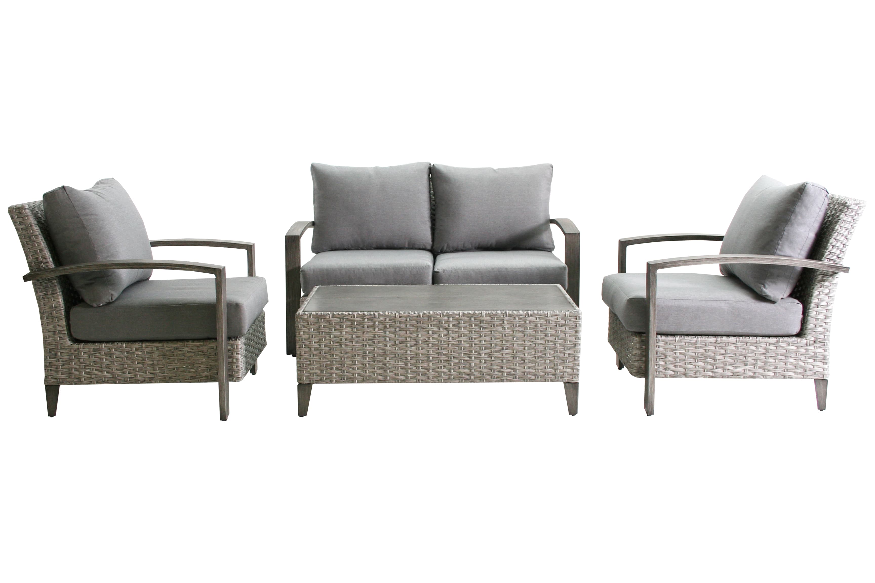 Aluminium loungeset Bradley 4 personen