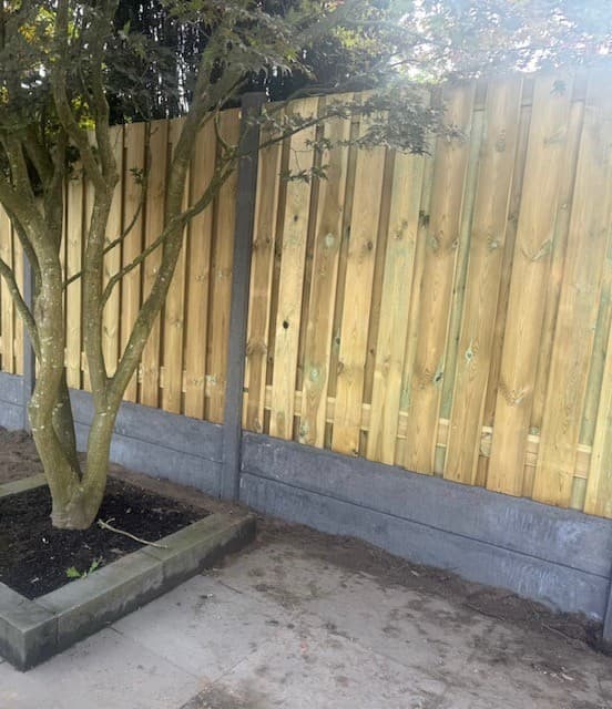 Hout beton schutting antraciet 230x190cm (per set)
