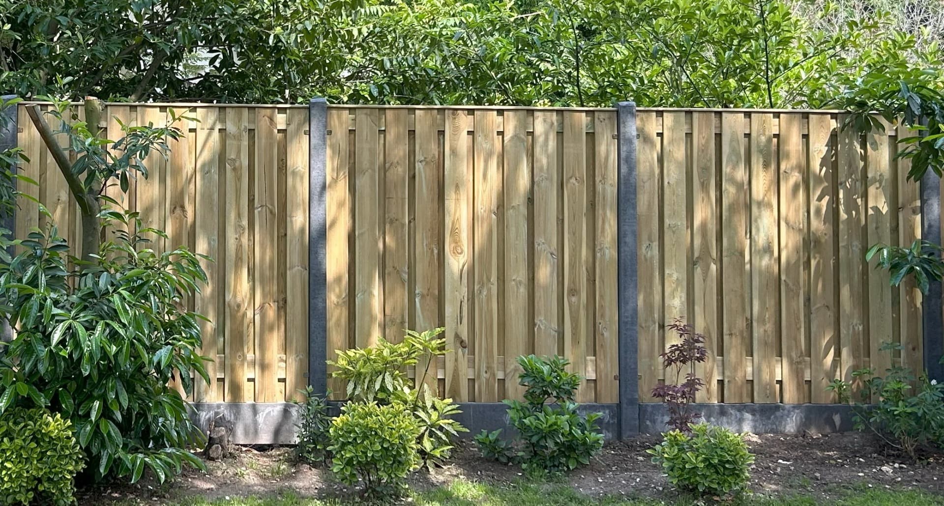Hout beton schutting grijs 200x190cm (per set)