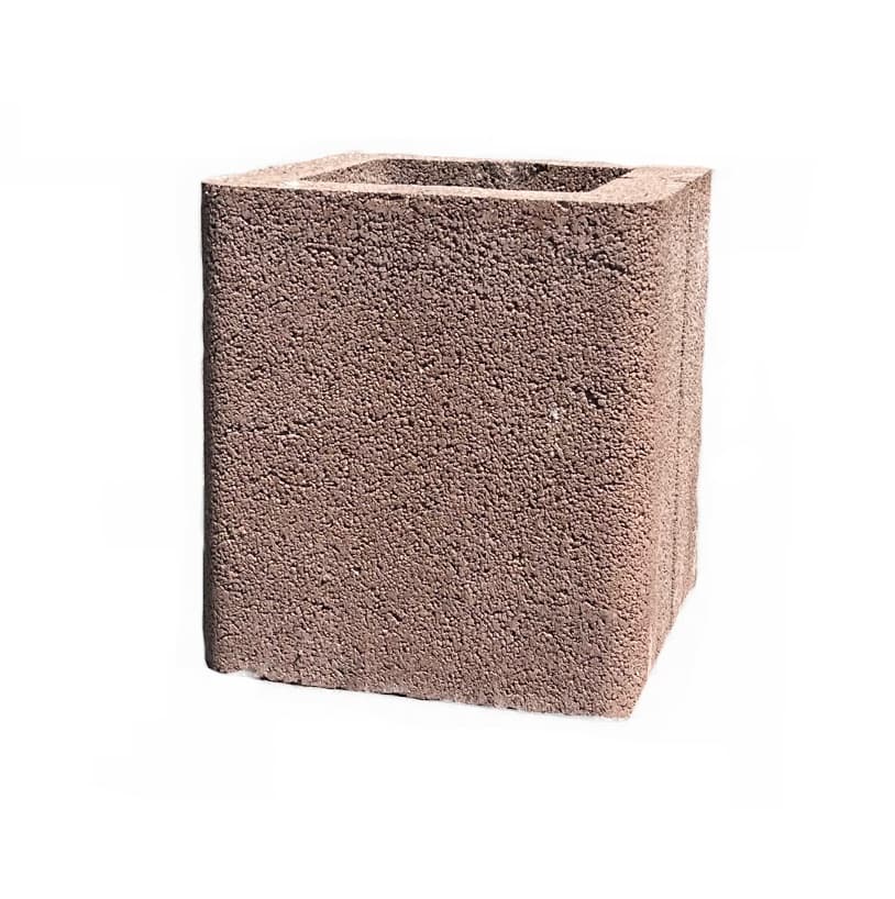 Barbecue beton houtskool bbq verlengstuk rood 30x30x35cm