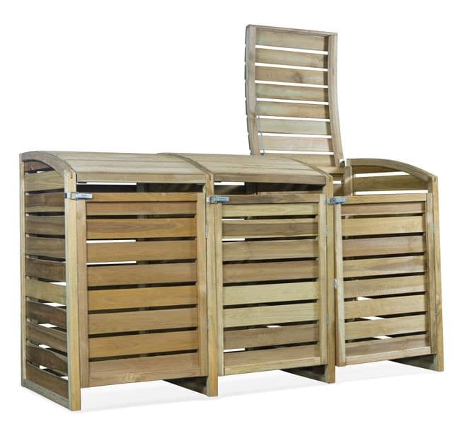 Kliko ombouw container ombouw klikoberging klikokast 3 container triple 225x90x120cm