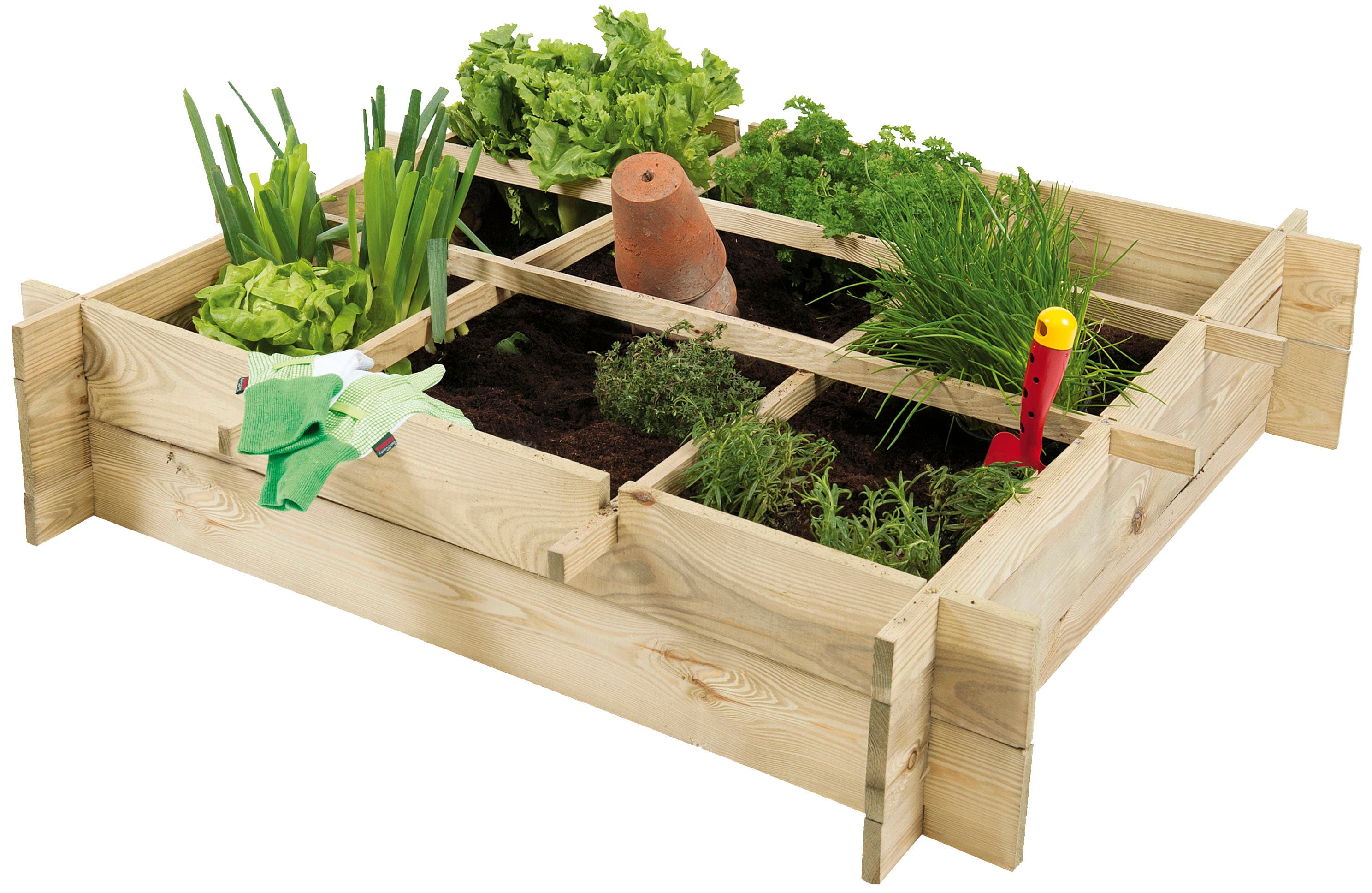Plantenbak moestuinbak grenen 90x90x20cm