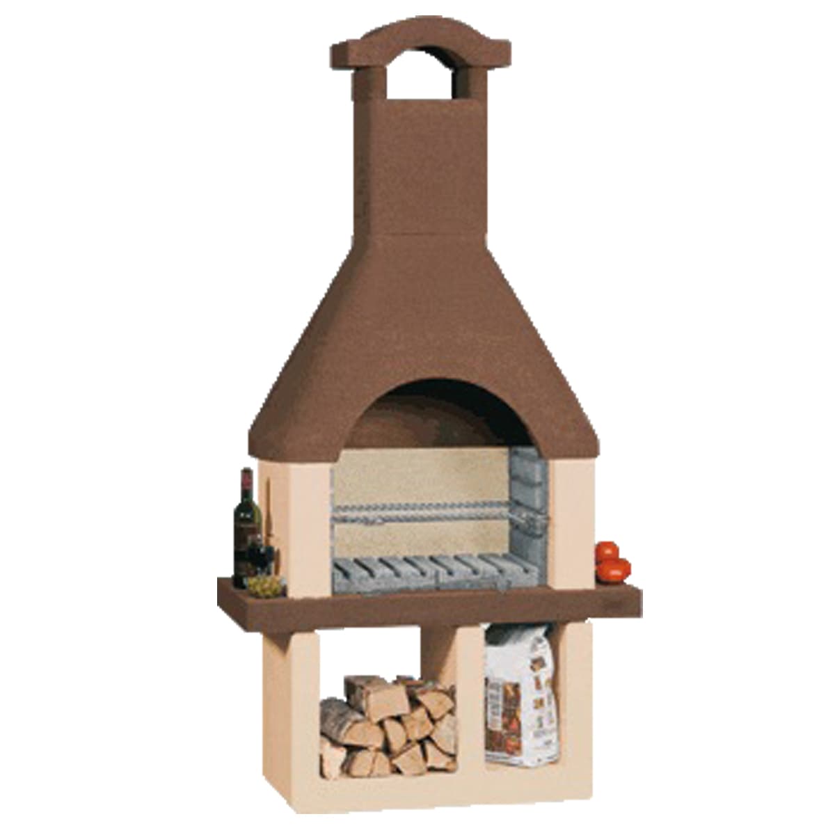 Barbecue beton houtskool bbq 'The Mexican Nr.3' (200x100x50cm/390kg))