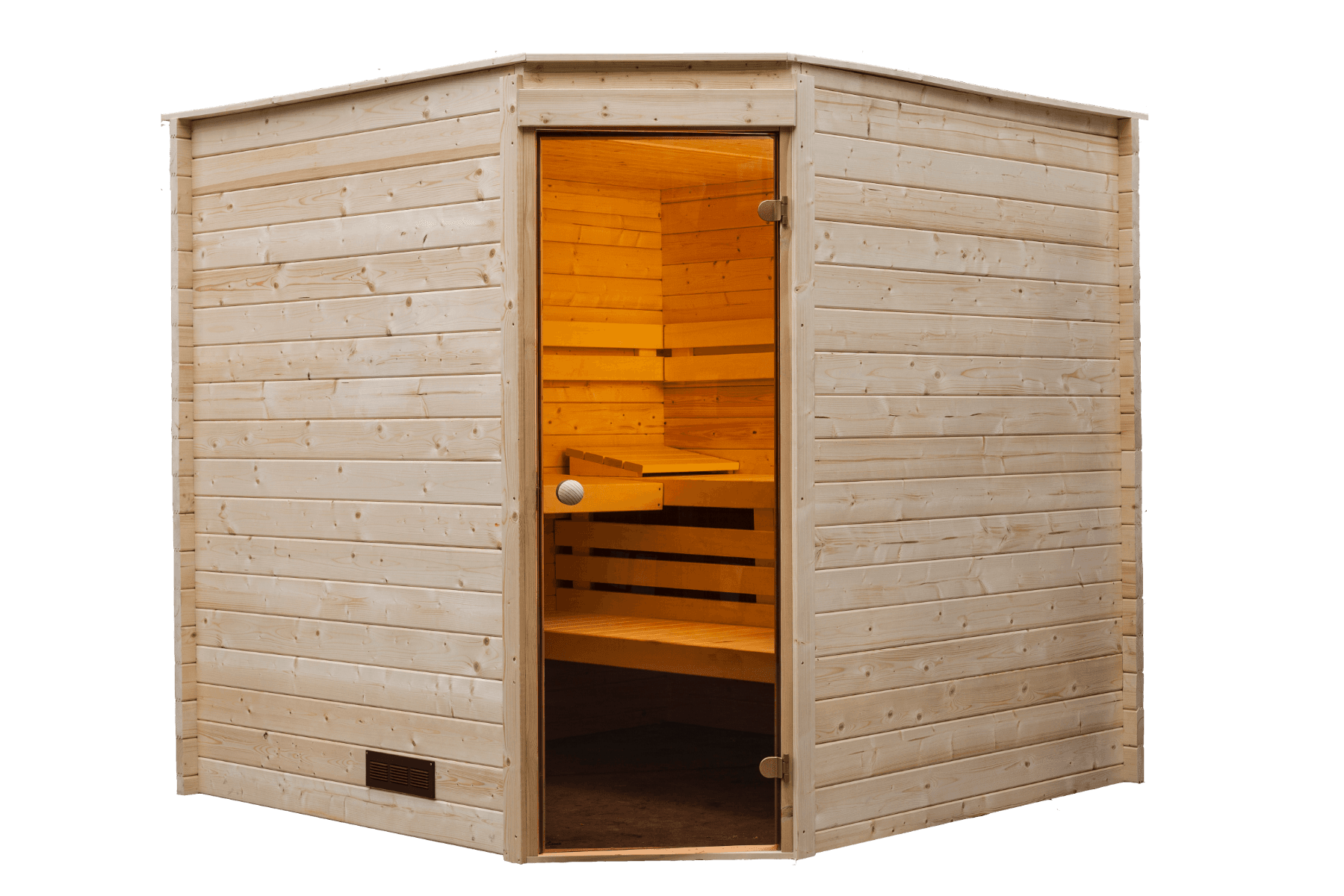 Sauna binnensauna hoekmodel 205x205cm / 40mm