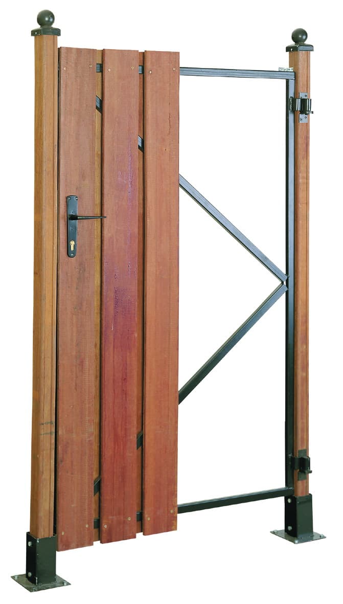 Poortframe tuinpoort verstelbaar zwart 100x155cm
