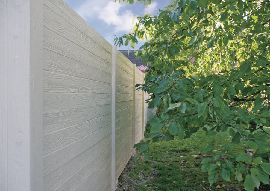 Beton schutting Wood texture enkelzijdig 200x193cm