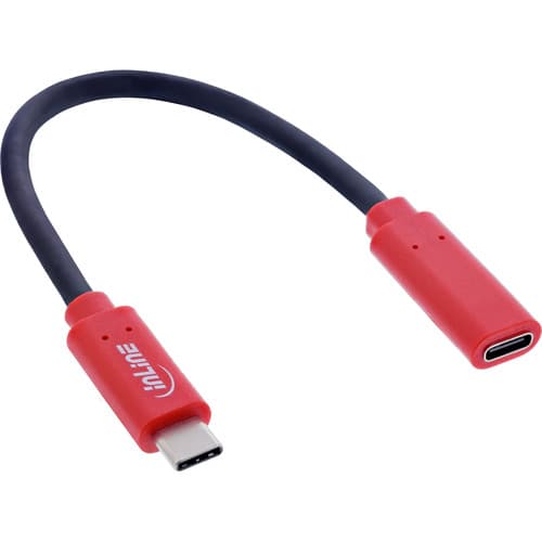 InLine® USB-Datenblocker, Adapterkabel USB-C Stecker an Buchse, 0,2 m, 240 W PD