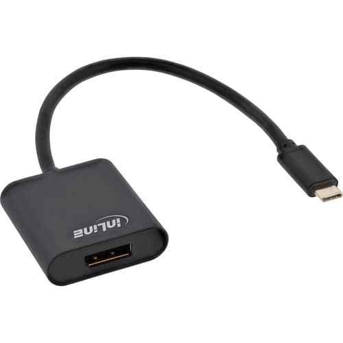 InLine® USB Display Konverter, USB-C Stecker zu DisplayPort 4K/60Hz schwarz