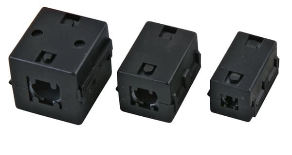 Ferrit-Ringkern 6,5mm, schwarz, eckig --