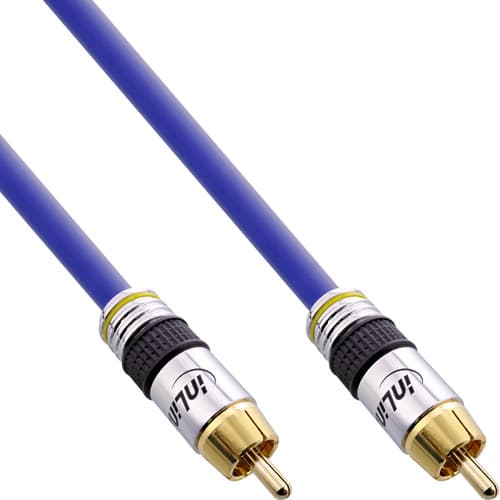 InLine® Cinch Kabel VIDEO & digital AUDIO, PREMIUM, 1x Cinch St / St, 0,5m