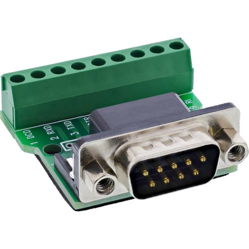 InLine® Terminalblock D-Sub 9 Stecker, Schraubklemme, Schraubsicherung