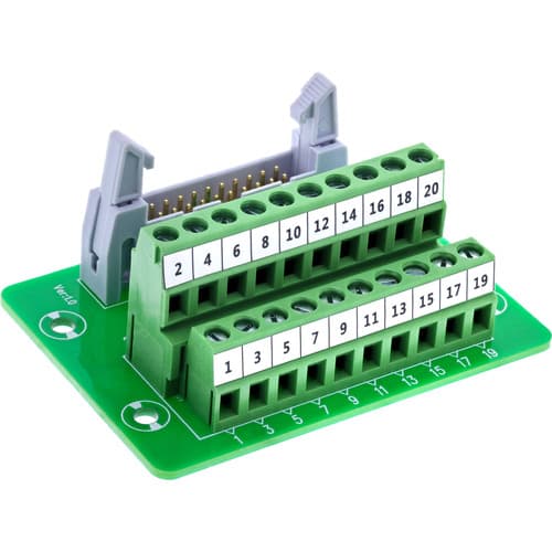 InLine® IDC 20 Buchse an Terminalblock, 10-polig, auf Platine