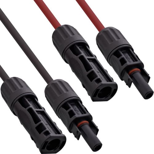 InLine® Solarkabel Verlängerungs-Set inkl. Solarstecker 6mm² schwarz/rot 0,75m