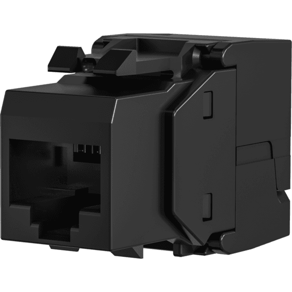 RJ45 Keystone UTP, Cat.6 -- 250MHz, Komponenten zertifiziert, schwarz