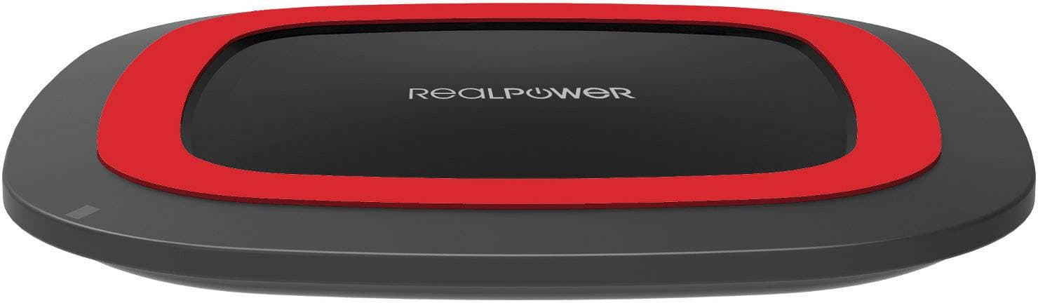 RealPower Ladegerät FreeCharge-10 + Adapter schwarz/rot