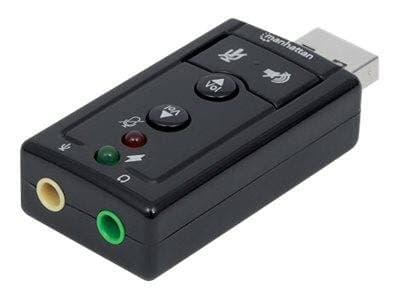 MANHATTAN Hi-Speed USB 2.0 - 3D 7.1 Sound Adapter schwarz