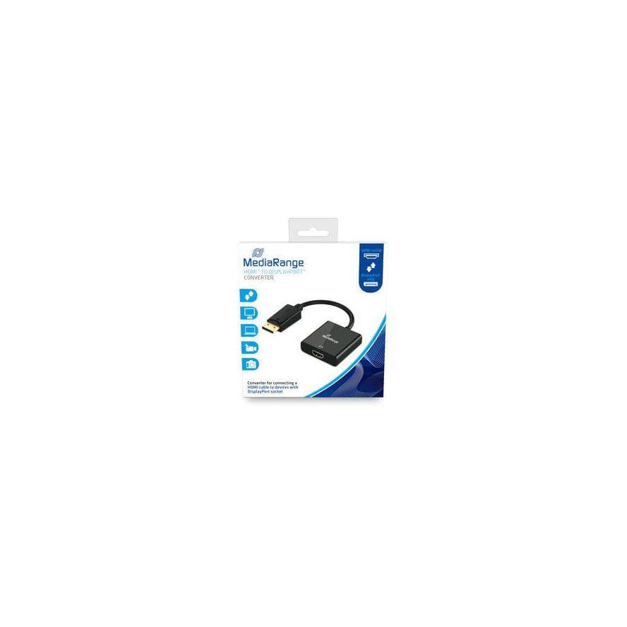 MediaRange HDMI Buchse/DP STecker 10 Gbit/s 15cm schwarz