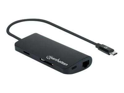MANHATTAN USB -C 3.2 Gen 1-Adapter,HDMI,USB,USB-C-PD,RJ45,SD