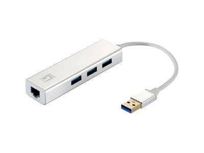 LevelOne Adapter GigaBit USB-A3.0->RJ45+3xUSB-A3.0 1Gbps