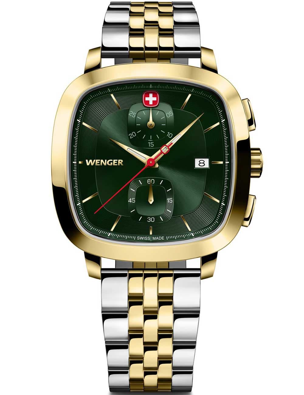 Wenger 01.1933.105 Herrenuhr Vintage Classic Chronograph 40mm 5ATM