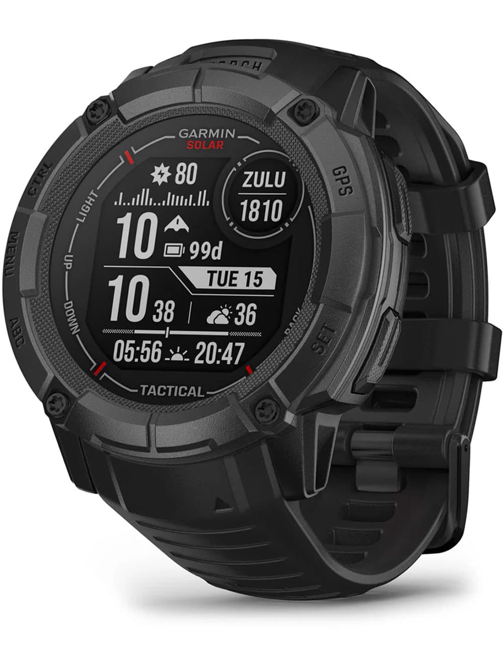 Garmin 010-02805-03 Herrenuhr Instinct 2X Solar Tactical Edition 50mm 10ATM