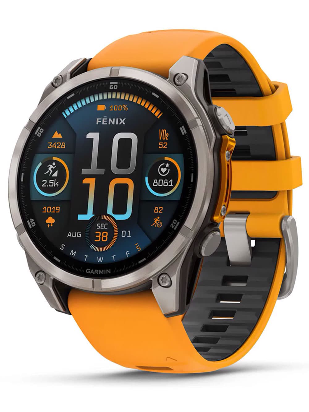 Garmin 010-02904-11 Herrenuhr fenix 8 AMOLED Saphirglas Silikonband 47mm 10ATM