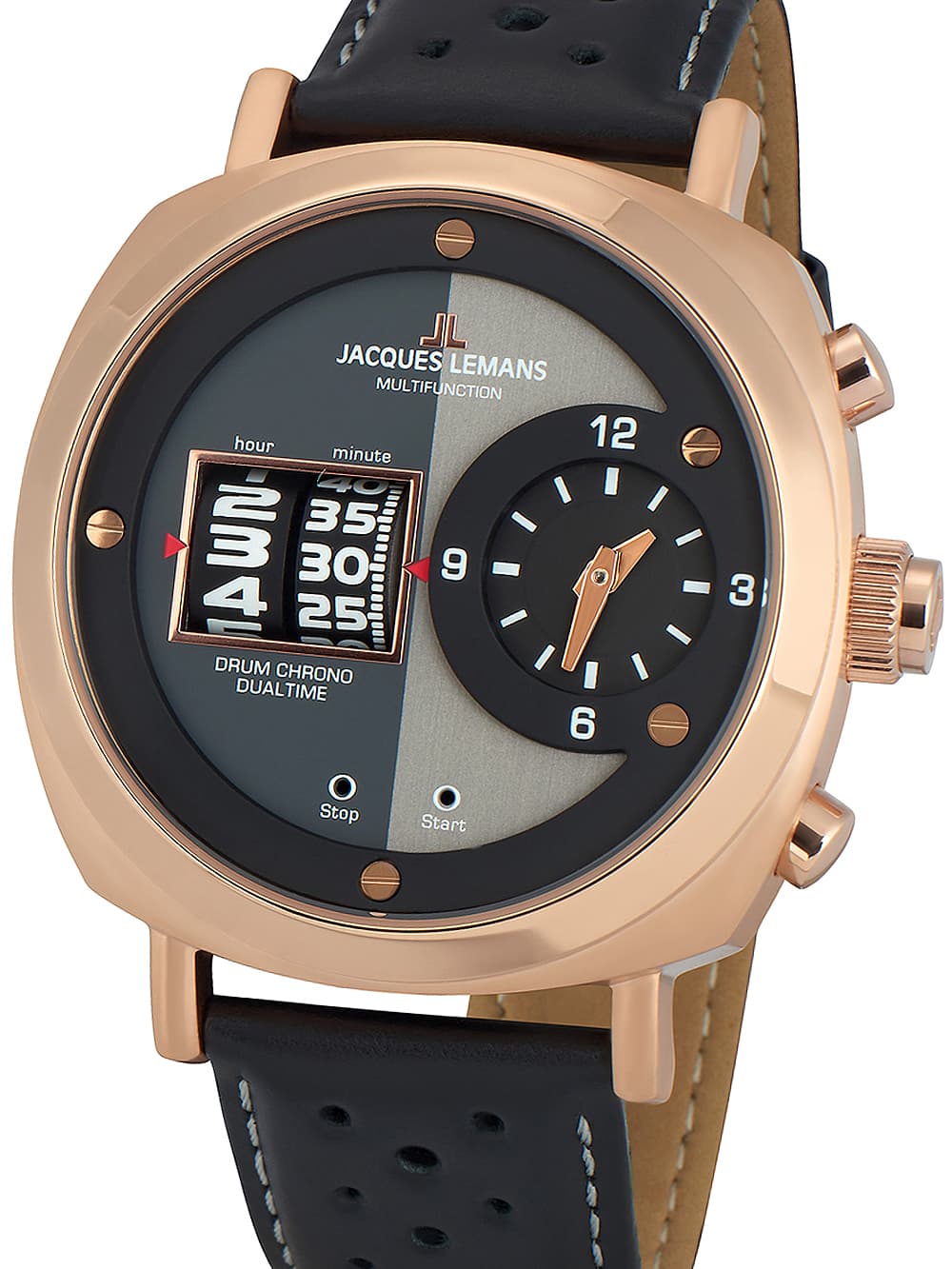 Jacques Lemans 1-2058C Lugano Herrenuhr 44mm 5ATM