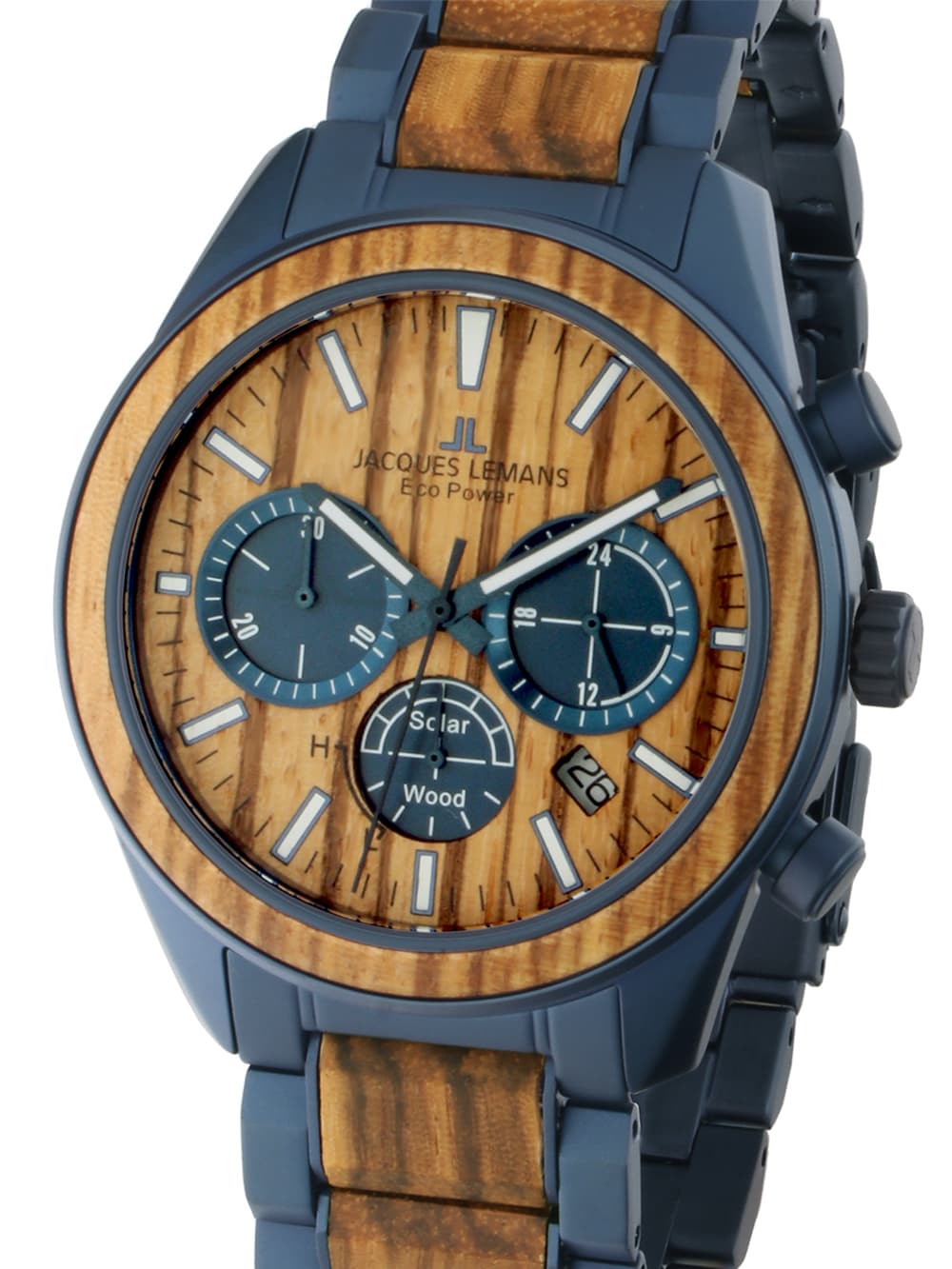 Jacques Lemans 1-2115P Eco Power Solar Chronograph Herrenuhr 44mm