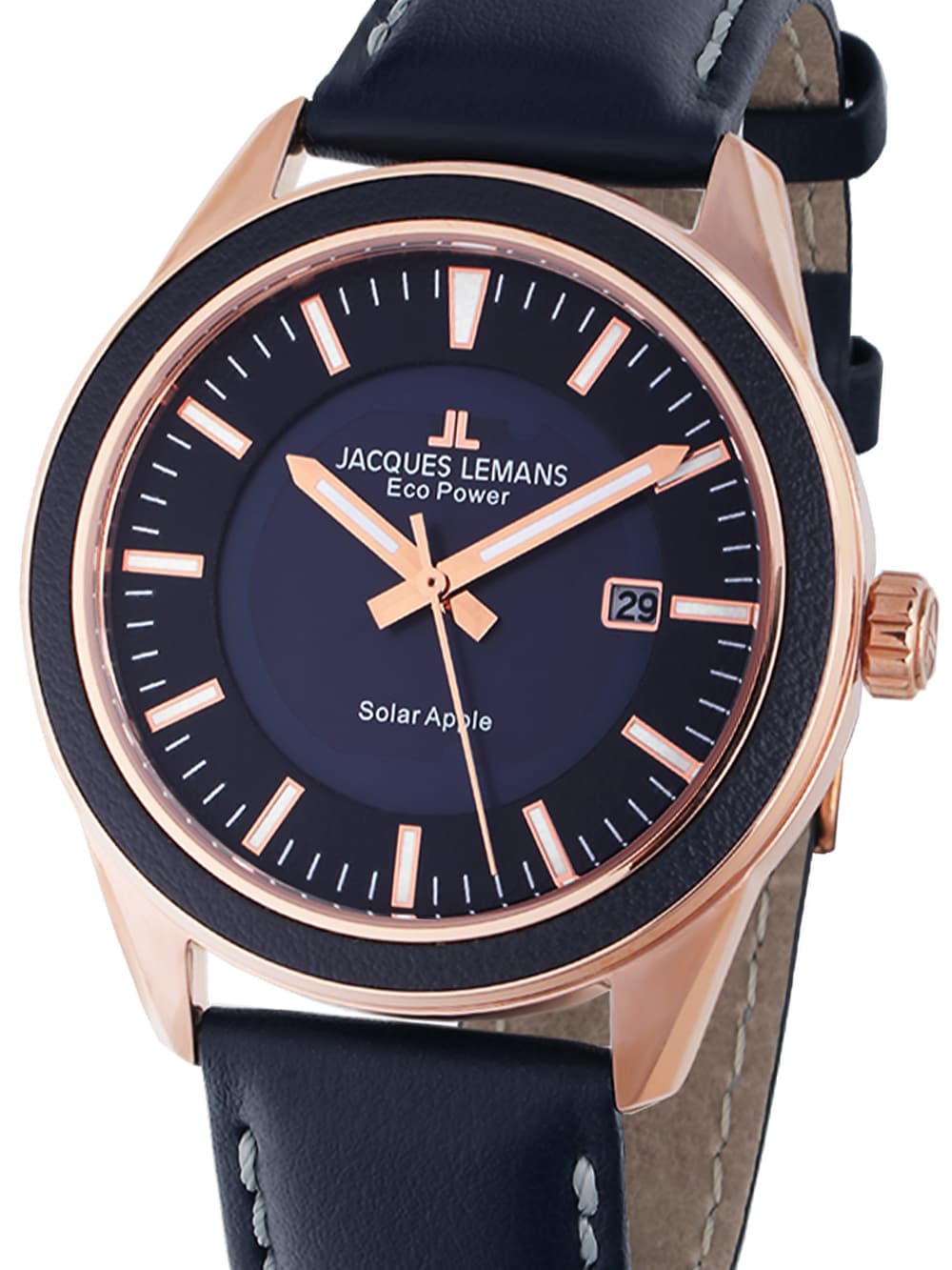 Jacques Lemans 1-2116C Eco Power Apple Herrenuhr 40mm 10ATM