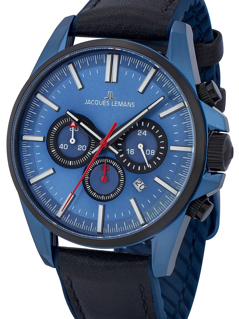 Jacques Lemans 1-2119C Liverpool Chronograph Herrenuhr 44mm 10ATM