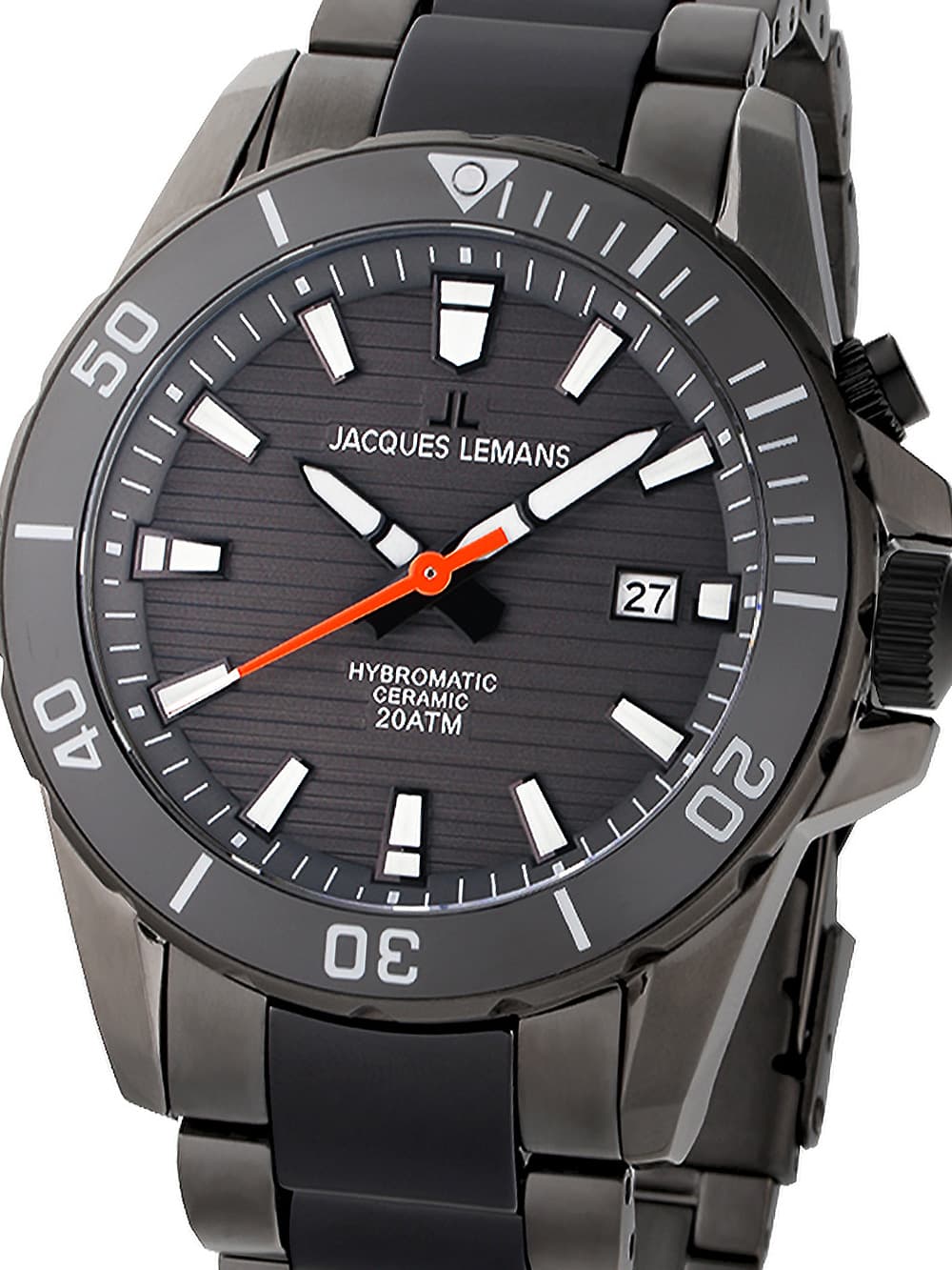 Jacques Lemans 1-2222A Hybromatic Herrenuhr 42mm 20ATM