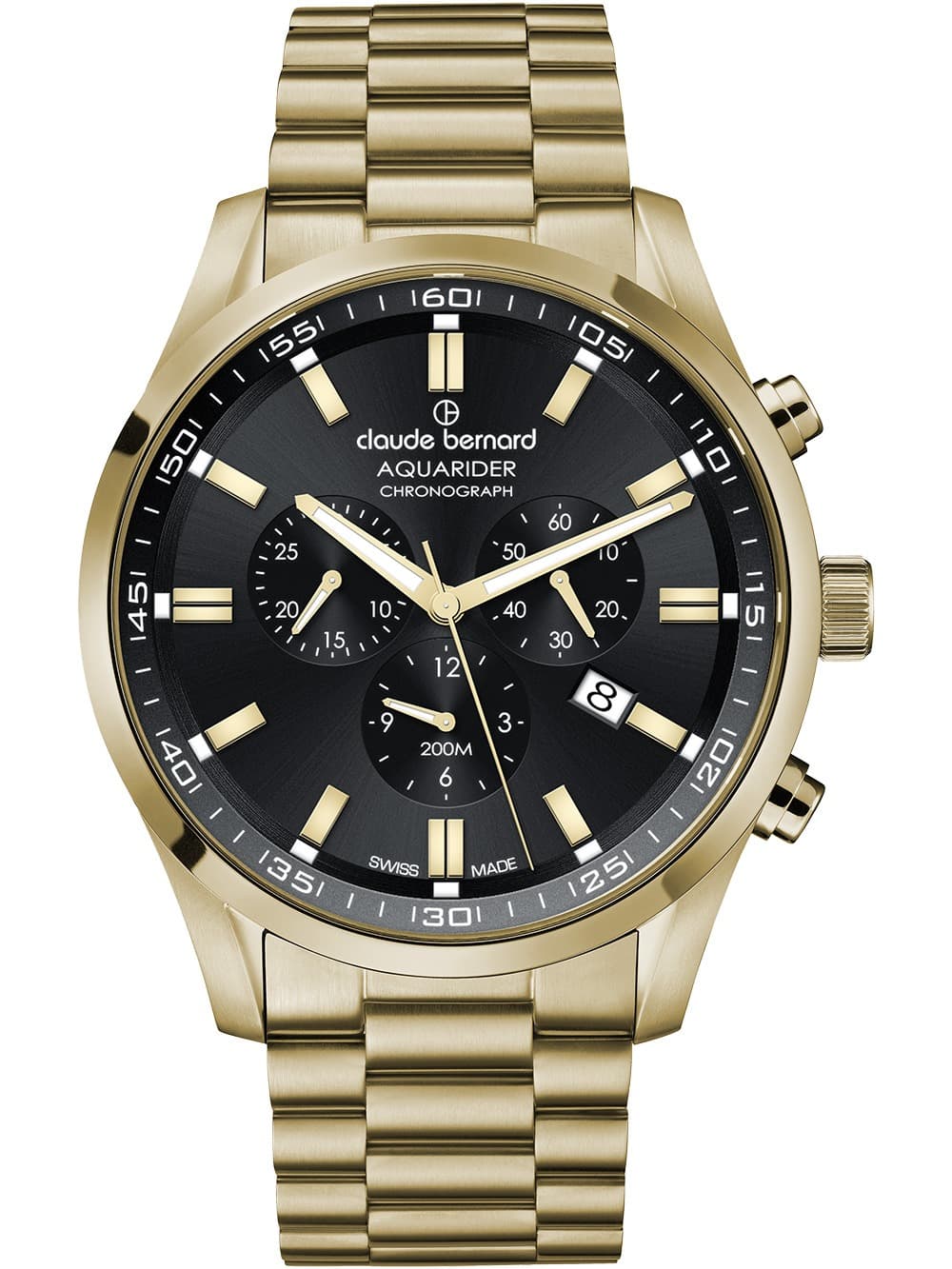 Claude Bernard 10222-37JM-NID Herrenuhr Aquarider Chronograph 44mm 20ATM