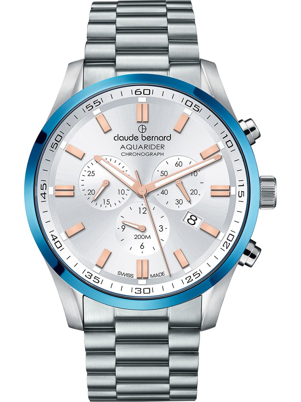 Claude Bernard 10222-3MBU-AIR Herrenuhr Aquarider Chronograph 44mm 20ATM
