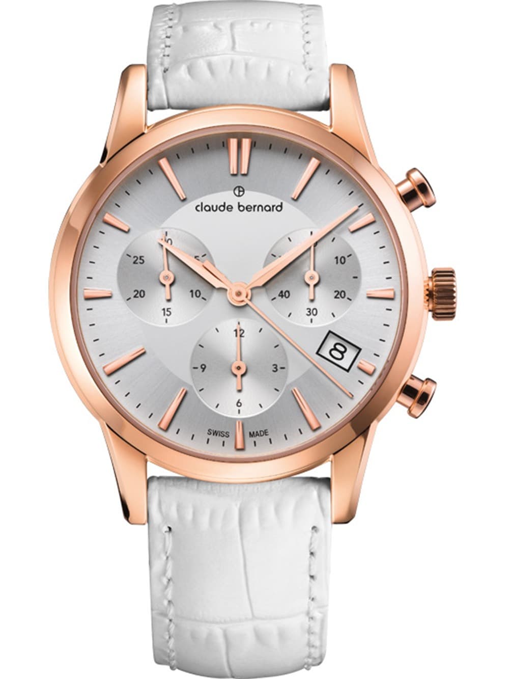 Claude Bernard 10231-37R-AIR Damenuhr Classic Chronograph 35mm 5ATM