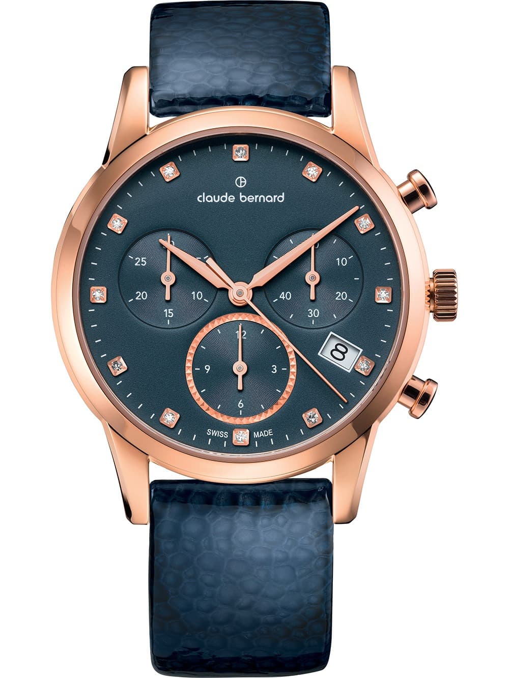 Claude Bernard 10231-37R-BUIPR1 Damenuhr Classic Chronograph 35mm 5ATM