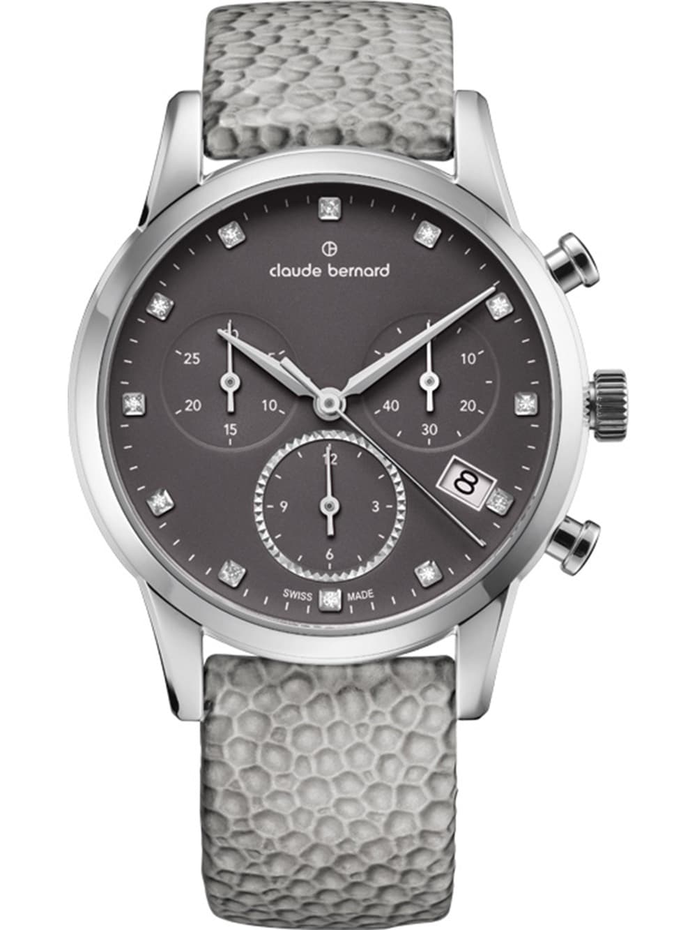 Claude Bernard 10231-3-TAPN1 Damenuhr Classic Chronograph 35mm 5ATM